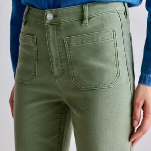 Quince French Terry  Slight Wide Leg Pants size 8  Colour- faded cargo